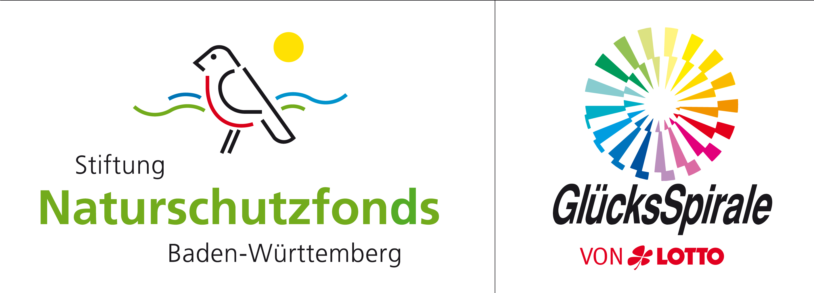 Logo Stiftung Naturschutzfonds und Glückspirale